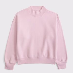Abercrombie & Fitch Pale Mauve Soft AF Sunday Essentials Mock Neck Sweatshirt
